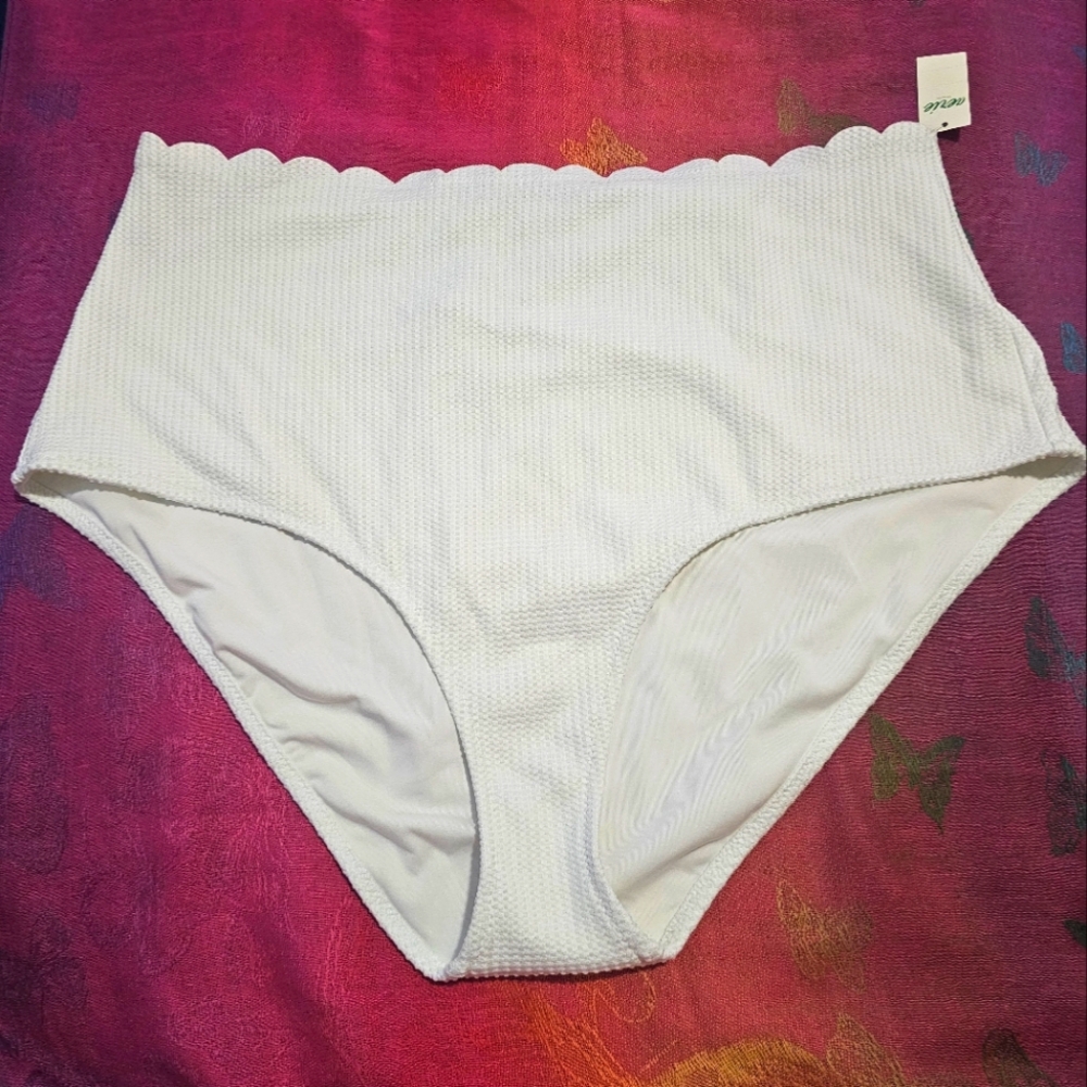 Aerie Waffle Scalloped Bikini Bottom